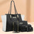 Jeep Elite Leather Women’s 4PCs Handbag Set-bag-Driver Apparel-Black-Driversapparel.com