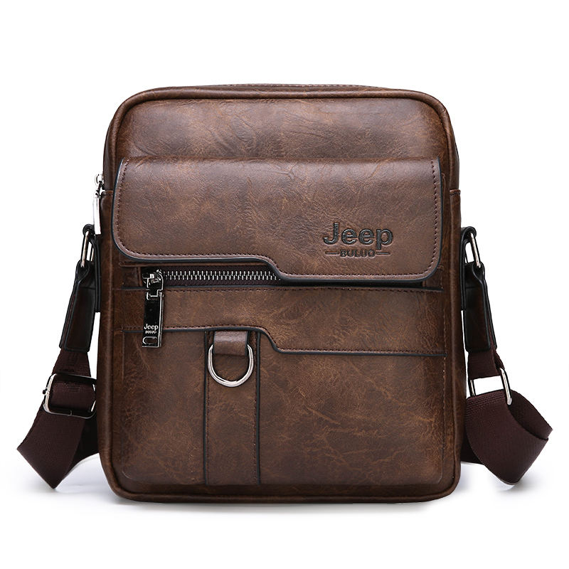 Jeep Leather Bag For Men 2023-bag-Driver Apparel-Dark Brown-Driversapparel.com