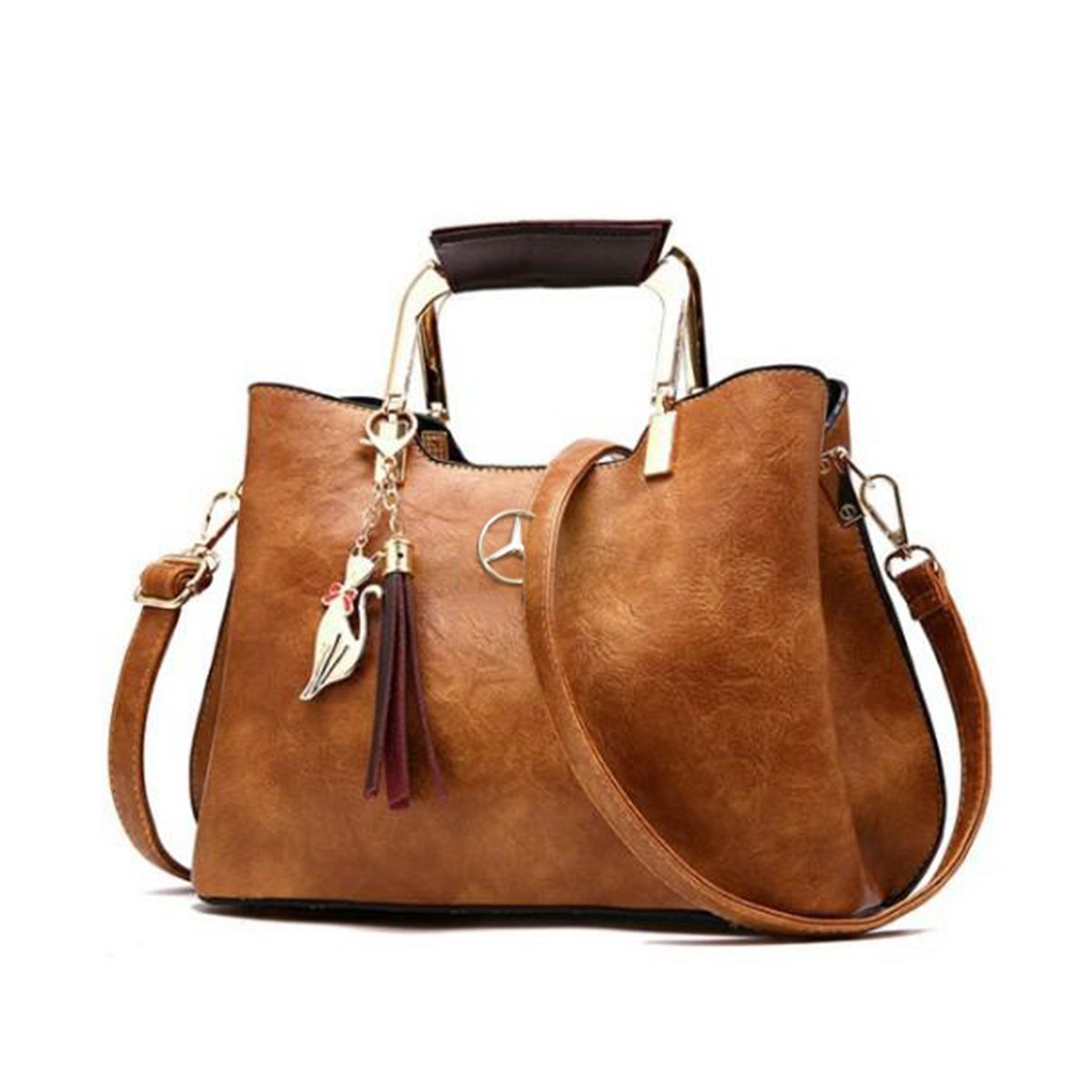 Mercedes Deluxe Handbag For Women-bag-Driver Apparel-Brown-Driversapparel.com