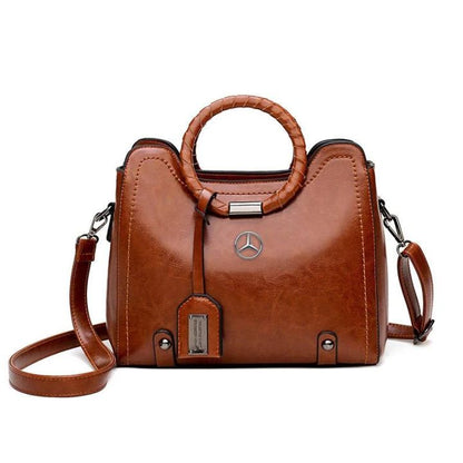 Mercedes High Class Leather Women Handbag-bag-Driver Apparel-Brown-Driversapparel.com