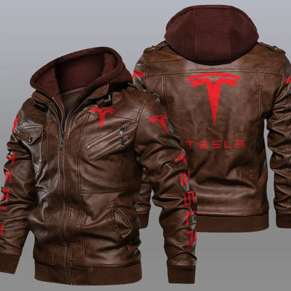 Tesla Jacket Tesla Racing Leather Jacket V07