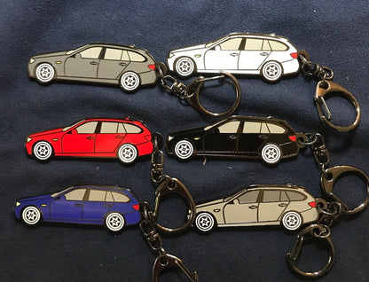 BMW E91 E36 Touring Wagon Enamel Keychain (DARK GRAY)