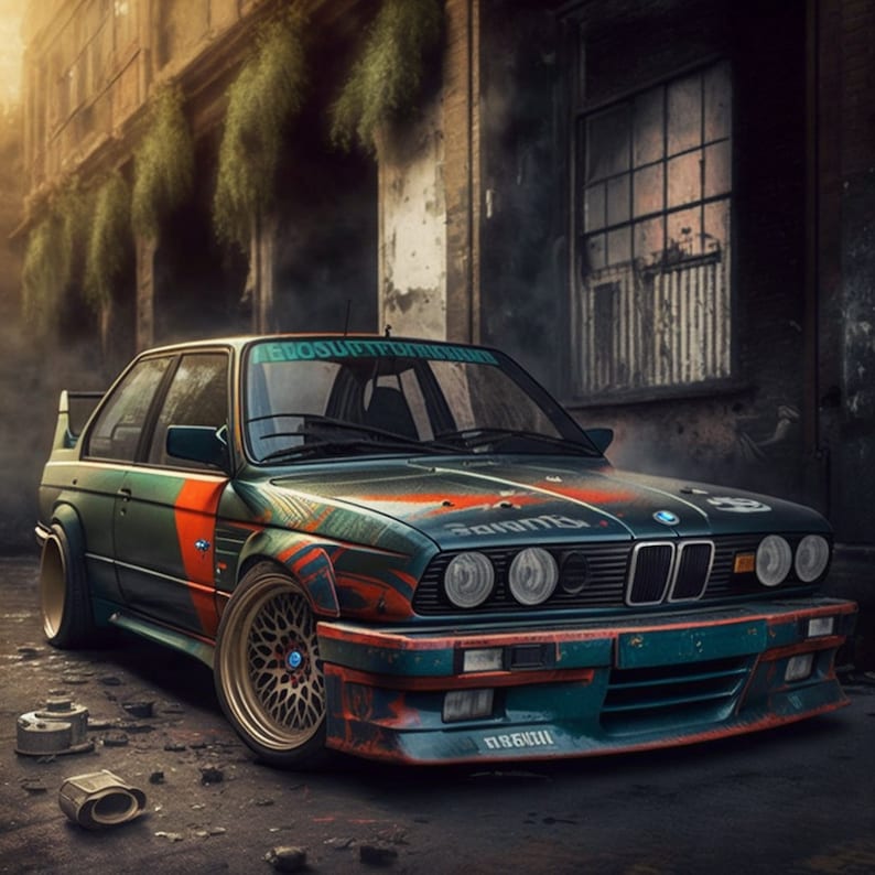 5-Pack Classic 1989 BMW M3 Digital Posters