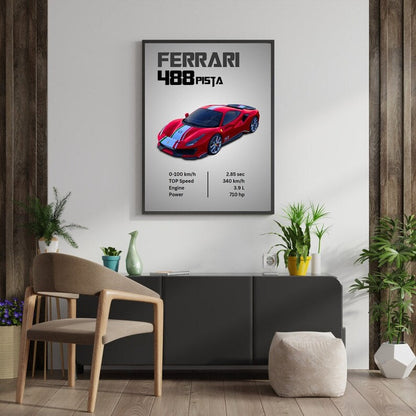 Limited Edition Sleek Sports Car Poster: Automotive Art for the Connoisseur