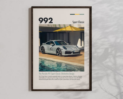 Porsche 911 Sport Classic Wall Art