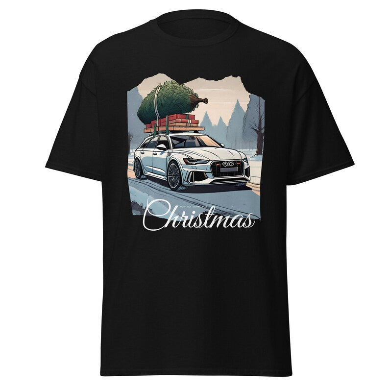 Festive Audi Car T-Shirt for Men_driver_clothing_drivi.store