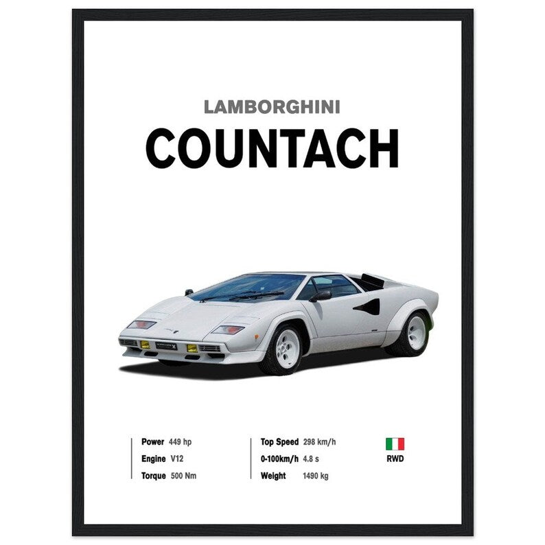 Lamborghini Countach: The epitome of supercar elegance_driver_clothing_drivi.store