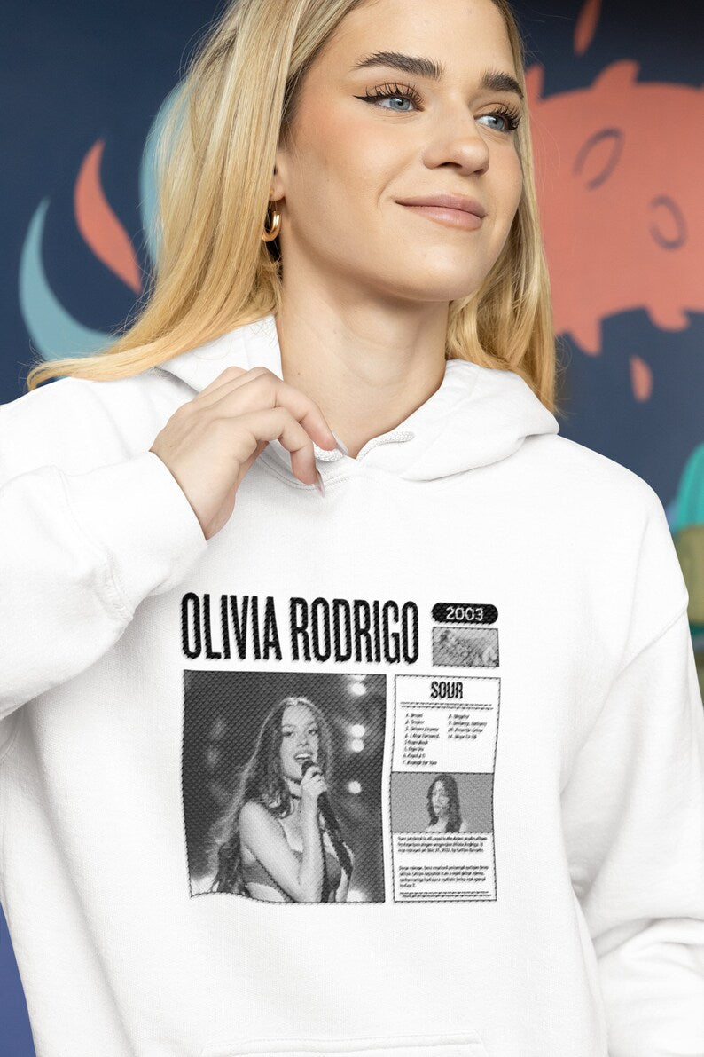 Sour Hoodie: Vintage Album Cover Sweatshirt for Pop Fans