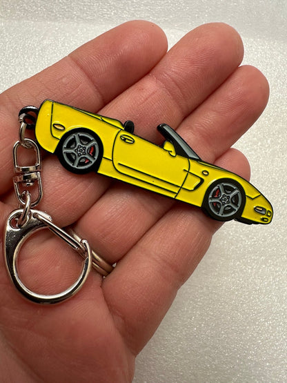 Corvette C5 Convertible Keychains (8 Colors)_driver_apparel_drivi.store