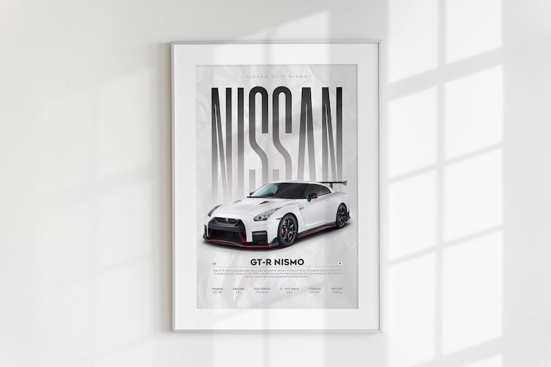 Nissan GT-R Nismo: Iconic Hyper Car Poster_driver_clothing_drivi.store