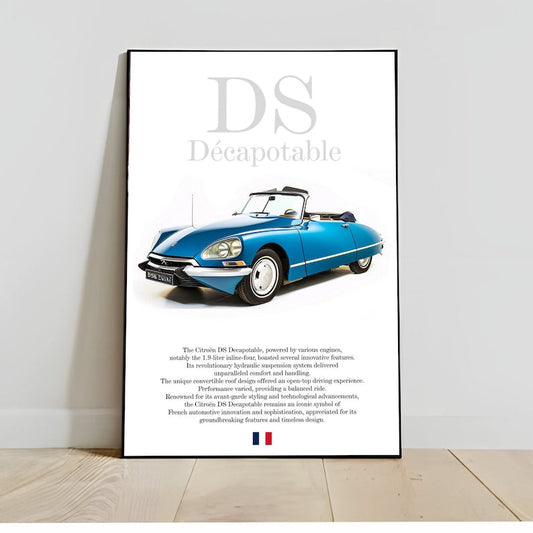 Citroen DS Classic French Car Poster