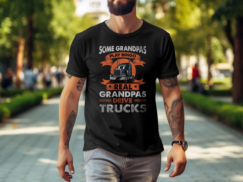 Cool Trucker Grandpa T-Shirt