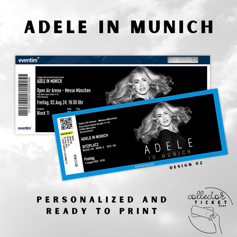 Personalized Adele in Munich Collector Ticket