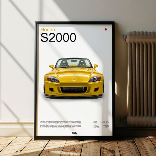 Honda S2000 Japanese Supercar Wall Art_driver_clothing_drivi.store