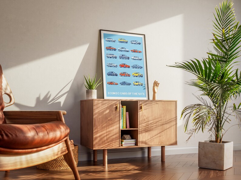 Nostalgic 80's Classic Car Posters - Printable Wall Art