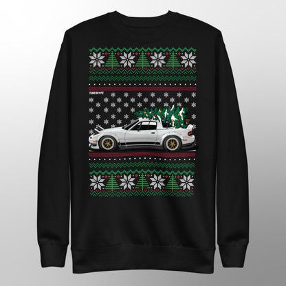 Ugly Christmas Sweater - Mazda Miata in White