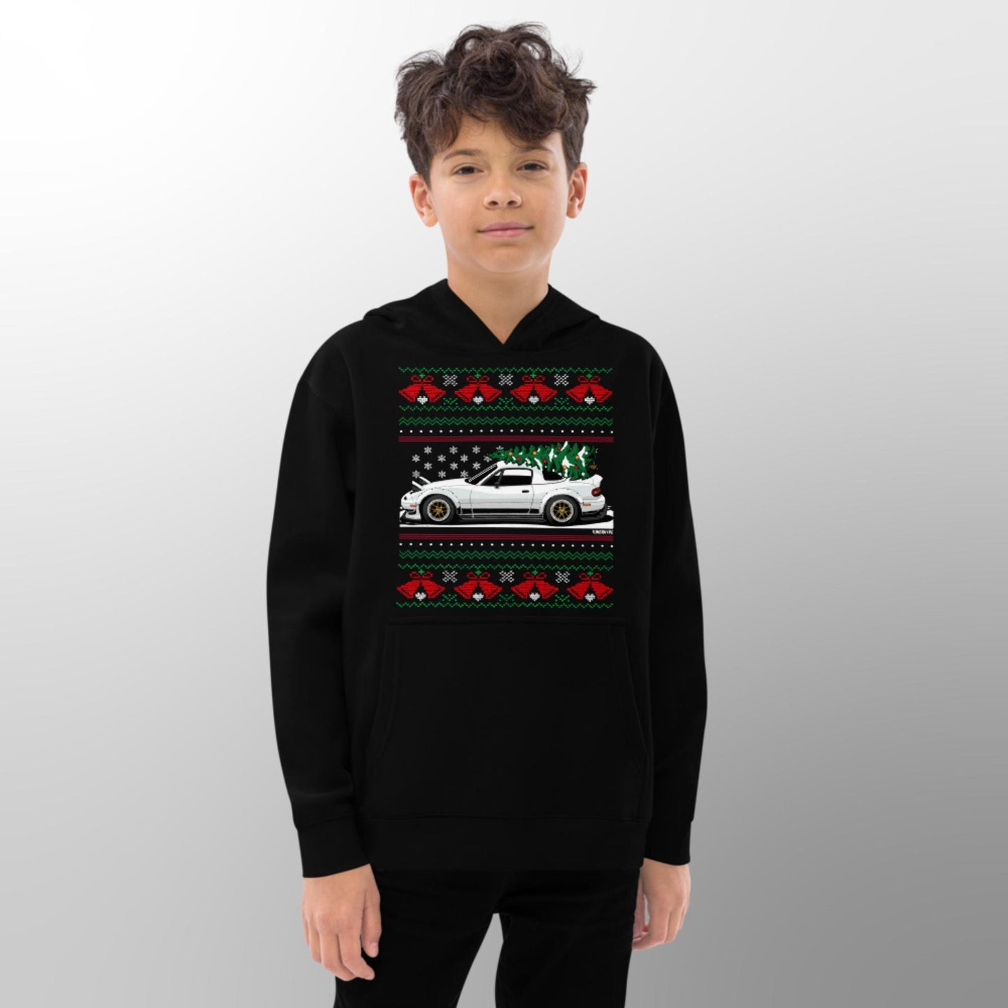 Ugly Christmas Hoodie - Mazda Miata - Youth