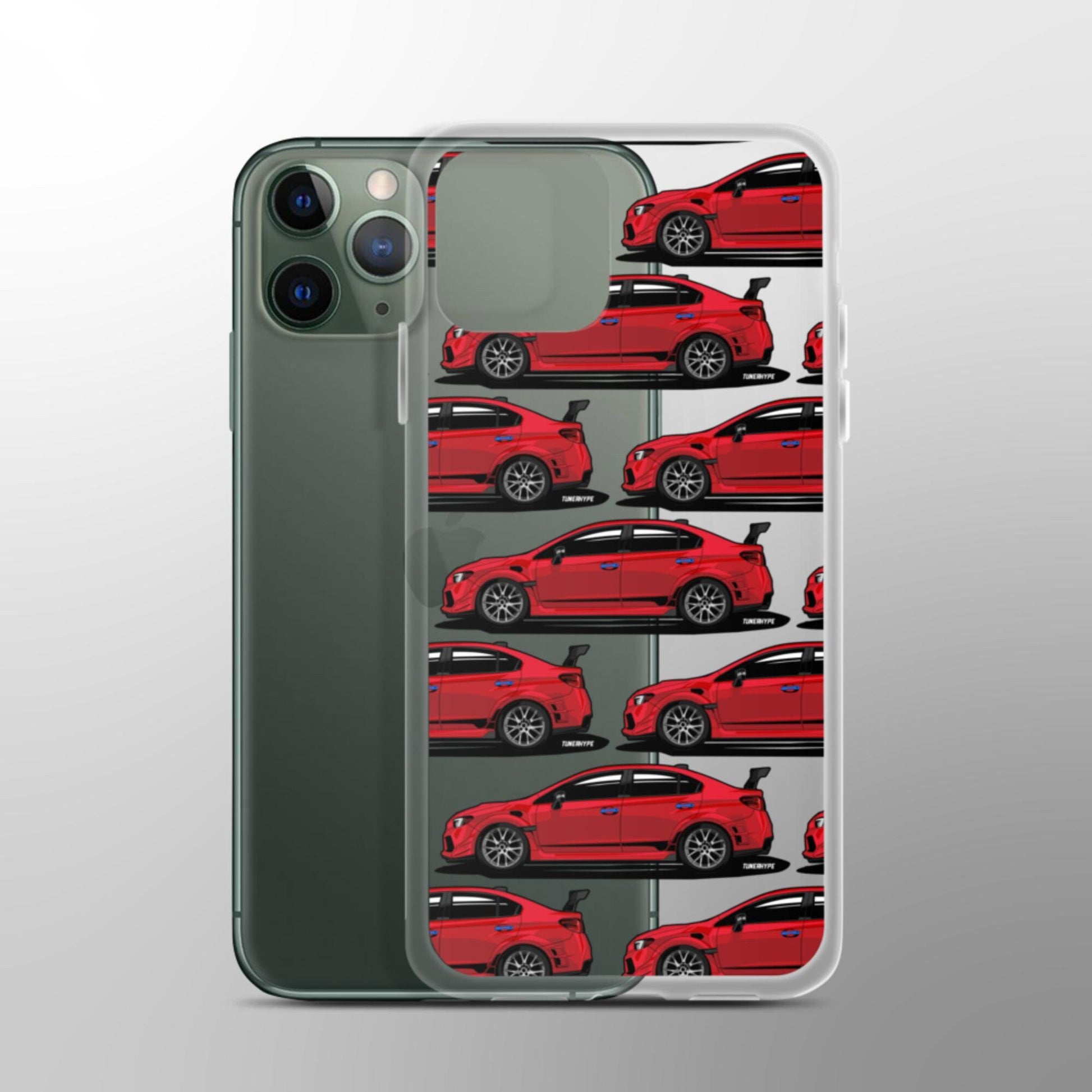 Subaru WRX STI Clear iPhone Case - Pure Red