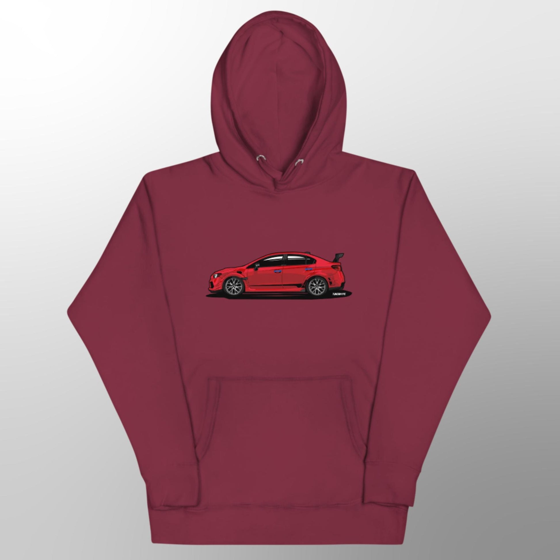 Subaru WRX STI in Pure Red - Extra Comfy Premium Blend Hoodie