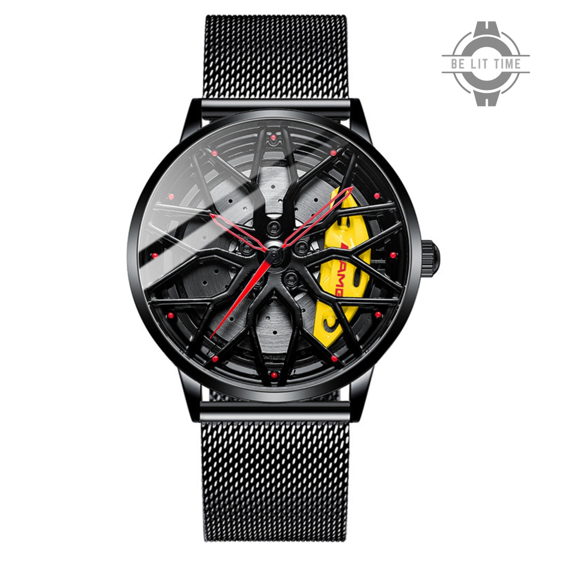 Static Mercedes Petronas G63 Alloy Wheel Watch, Car Enthusiastic Accessories.