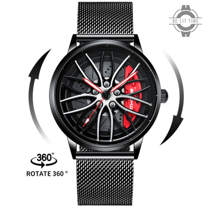 Gyro Mercedes Petronas C63 Alloy Wheel Watch, Car Enthusiastic Accessories.