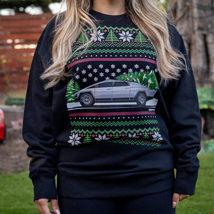 Ugly Christmas Sweater - Subaru WRX in White - Ugly Xmas Sweater - Car Guy Holiday Gift, Funny Christmas Gift