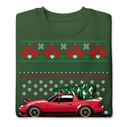 Ugly Christmas Sweater - Mazda Miata - Ugly Xmas Sweater - Car Guy Holiday Gift, Funny Christmas Gift, Miata Gift, RX7 Gift