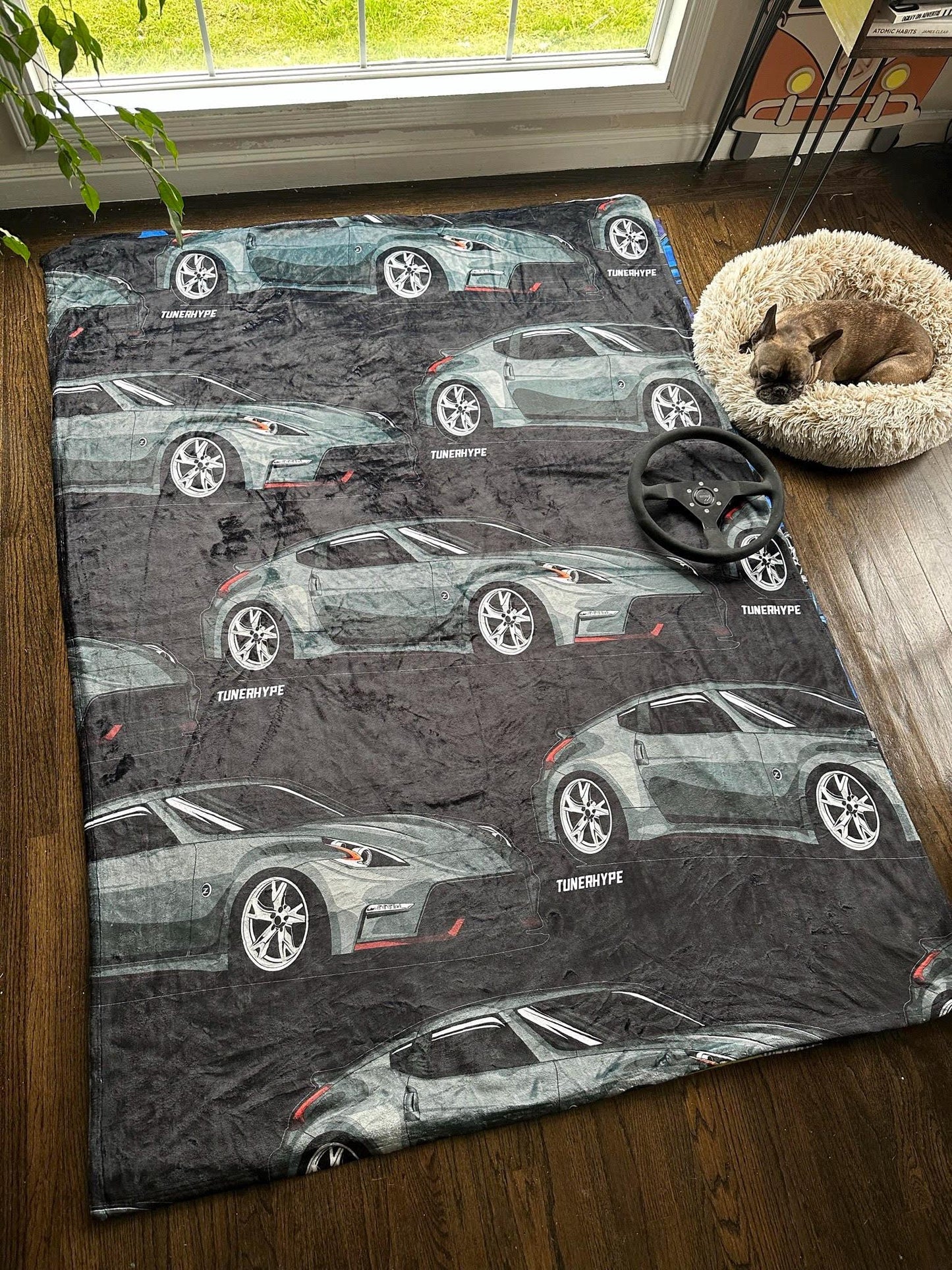 Ugly Christmas Blanket - Porsche 911 964 in Red - Ugly Xmas Sweater, Car Guy Holiday Gift, Funny Christmas Gift, Ugly Christmas Sweater