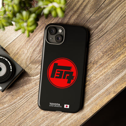 Toyota TEQ Logo iPhone Case - Vintage Car Emblem, Retro Japanese Design, Cool Accessory, Unique Automotive Heritage Cover