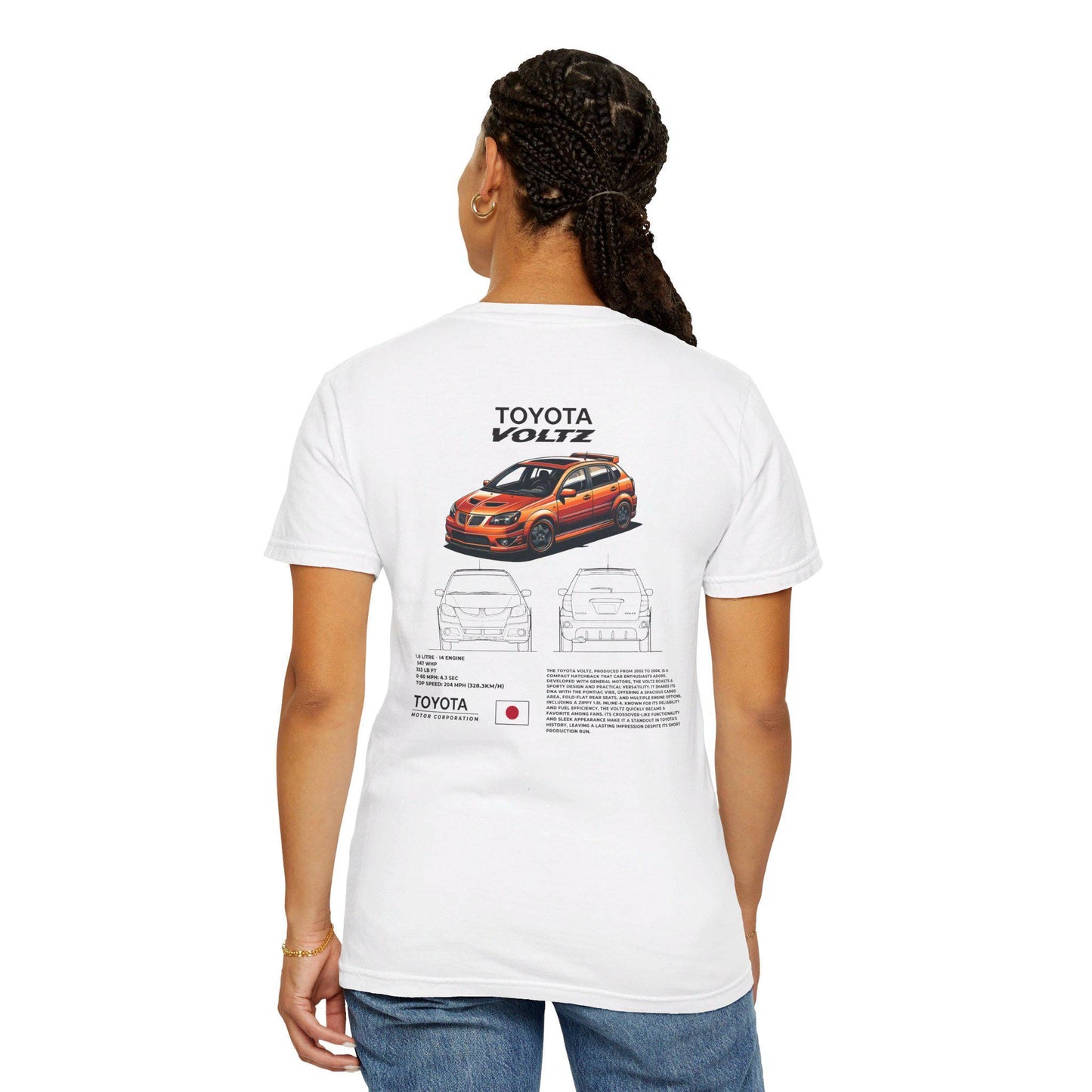 Toyota Voltz Spec Tee - Boosted Gear Co, JDM Hatchback Shirt, Cool Unisex Tee, Casual Car Top, Unique Graphic Automotive Apparel