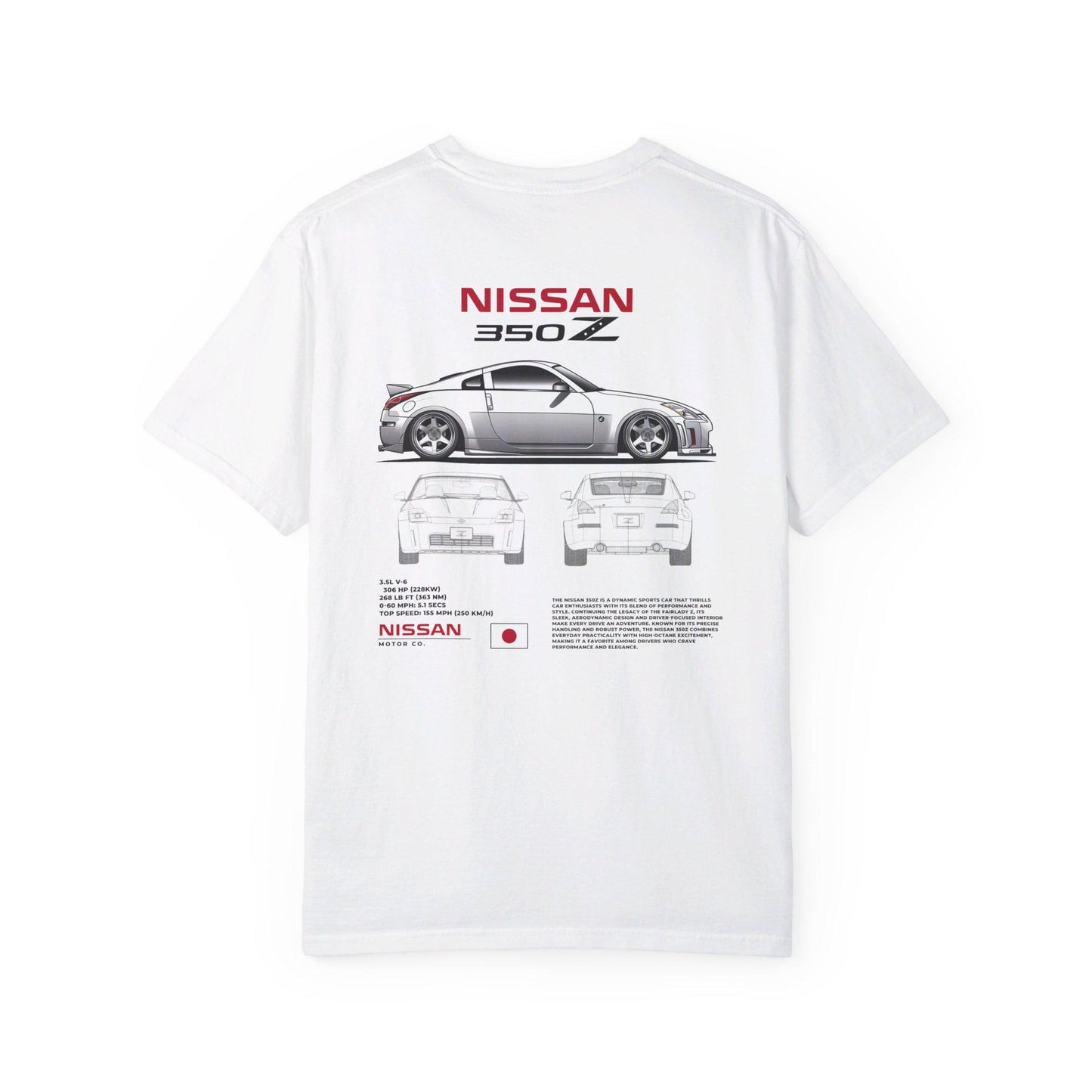 Nissan 350Z Spec Shirt - Boosted Gear Co, JDM Performance Tee, Cool Unisex Top, Casual Car Shirt, Unique Graphic Racer Apparel