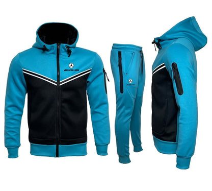 AMG Mercedes Turquoise Black Custom Jogging Jacket_driver_clothing_drivi.store